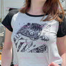 Nuvane Harajuku Cat Crop Tee — The Print That Makes Minimalists Look Twice
