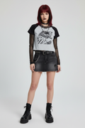 Nuvane Harajuku Cat Crop Tee — The Print That Makes Minimalists Look Twice